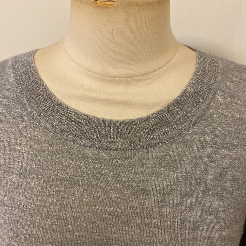 J. Crew Gray Wool Crew Neck Sweater, XSmall - Picture 2 of 8